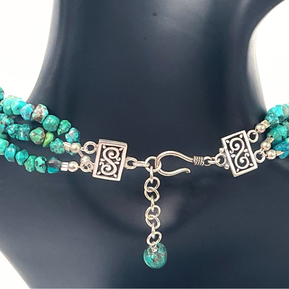 VINTAGE | NWOT
Beautiful Barse Turquoise and Silver Floral Necklace - Picture 13 of 16